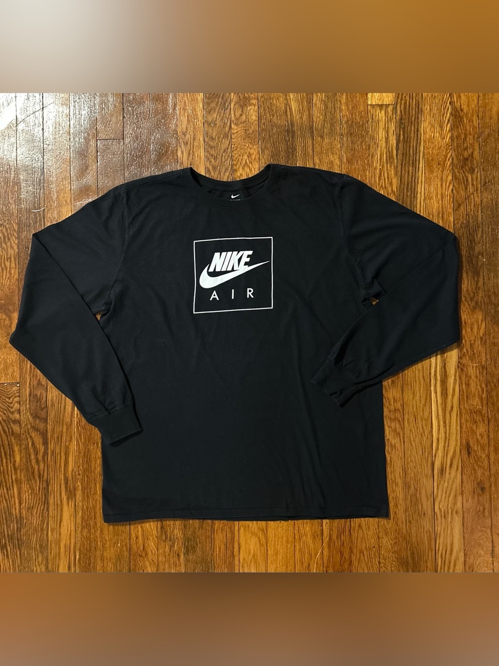 Nike Black Long-Sleeve Air Logo Tee